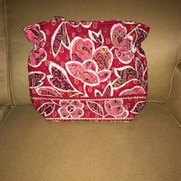 Rosy Posies Laura Cinch Tote Vera Bradley shoulder bag tote Retired Spring 2012 - Picture 3 of 11
